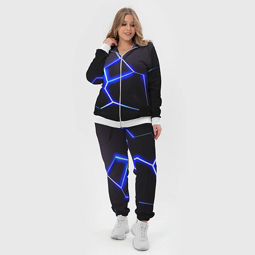 Женский костюм Неоновый разлом плит / 3D-Белый – фото 4