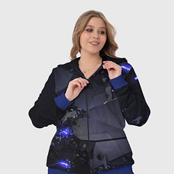 Женский 3D-костюм Неоновые плиты, взрыв, цвет: 3D-синий — фото 2