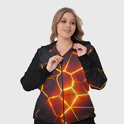 Женский 3D-костюм Огненные трещины, цвет: 3D-черный — фото 2