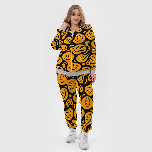 Женский костюм Растекающийся оранжевый смайл / 3D-Меланж – фото 4