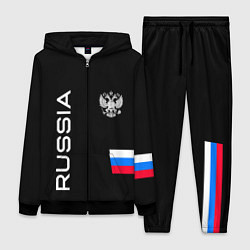 Женский 3D-костюм Россия и три линии на черном фоне, цвет: 3D-черный
