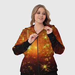 Женский 3D-костюм Золотистае звёзды, цвет: 3D-черный — фото 2