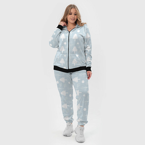 Женский костюм Зимние ёлочки / 3D-Черный – фото 4