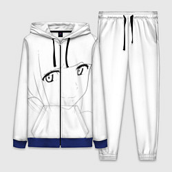 Женский 3D-костюм Аниме девочка скетч, цвет: 3D-синий