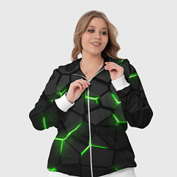 Женский 3D-костюм Green neon steel, цвет: 3D-белый — фото 2