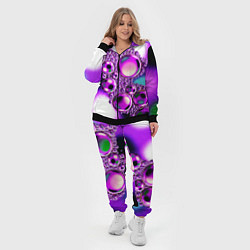 Женский 3D-костюм Фиолетовые пузыри, цвет: 3D-черный — фото 2