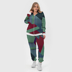 Женский 3D-костюм Геометрическое наложение кубов и фигур, цвет: 3D-белый — фото 2