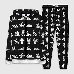 Женский 3D-костюм Камасутра - позы любви, цвет: 3D-белый