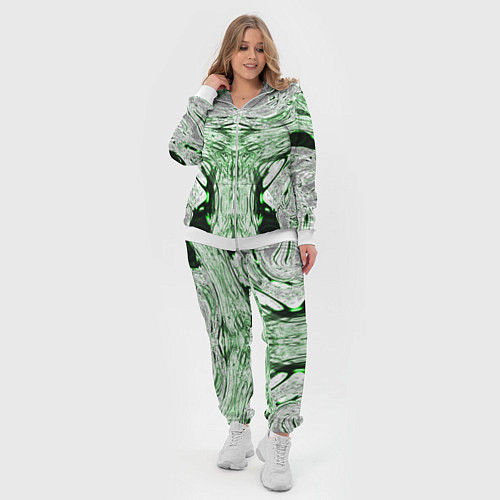 Женский костюм Зеленый узор / 3D-Белый – фото 4