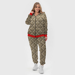 Женский 3D-костюм Стёганая кожа - fashion texture, цвет: 3D-красный — фото 2