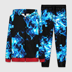 Женский 3D-костюм Красивый синий огонь, цвет: 3D-красный