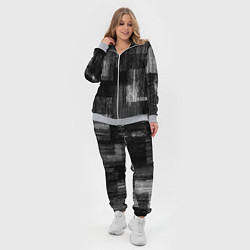 Женский 3D-костюм Чёрные и белые полосы, цвет: 3D-меланж — фото 2