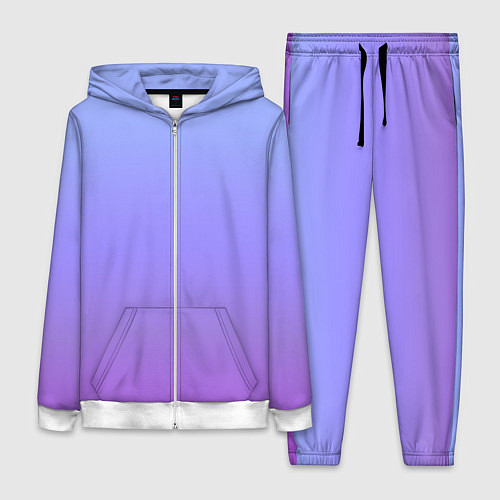 Женский костюм Фиолетовый градиент / 3D-Белый – фото 1