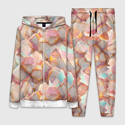 Женский костюм Текстура розового мрамора на камнях