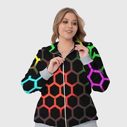 Женский 3D-костюм Gradient hexagon genshin, цвет: 3D-меланж — фото 2