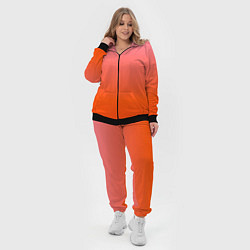 Женский 3D-костюм Оранжево-розовый градиент, цвет: 3D-черный — фото 2