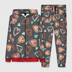 Женский 3D-костюм Много сердец, цвет: 3D-красный