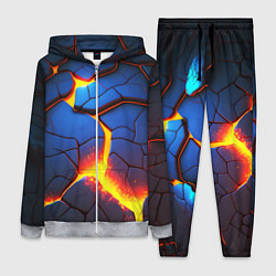 Женский костюм Яркая неоновая лава, разломы