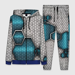 Женский 3D-костюм Cyber texture abstraction, цвет: 3D-синий