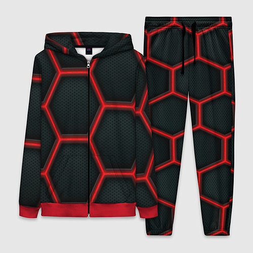 Женский костюм Оптическая броня из колец карбона / 3D-Красный – фото 1