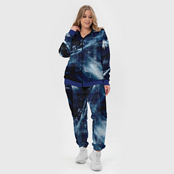 Женский 3D-костюм Тёмно-ледяной фон и бесконечный код, цвет: 3D-синий — фото 2