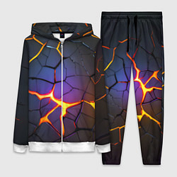 Женский костюм Неоновые трещины - лава