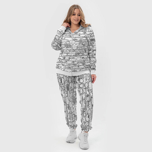 Женский костюм Раскраска диваны / 3D-Белый – фото 4