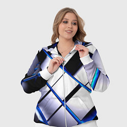 Женский 3D-костюм Неоновые плиты киберпанк, цвет: 3D-белый — фото 2