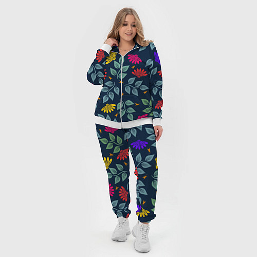 Женский костюм Листья и цветы / 3D-Белый – фото 4