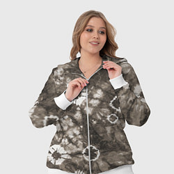 Женский 3D-костюм Коричневый тай-дай, цвет: 3D-белый — фото 2