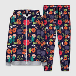 Женский костюм Разноцветные завитки