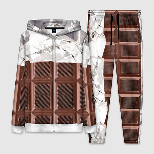 Женский костюм Темная плитка шоколада в обертке / 3D-Белый – фото 1