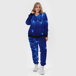 Женский 3D-костюм Светящиеся синие линии, цвет: 3D-черный — фото 2