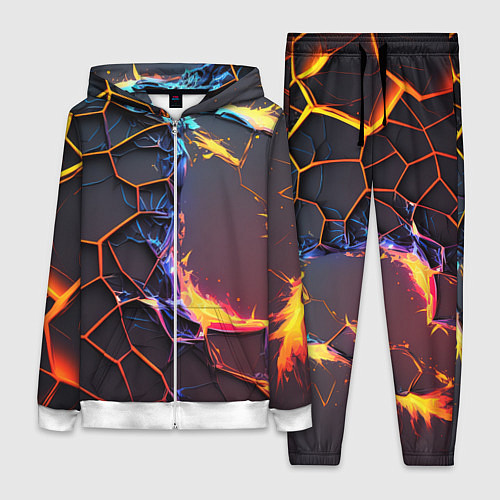 Женский костюм Подорванные неоновые плиты / 3D-Белый – фото 1