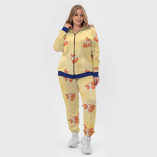 Женский костюм Наблюдательные лисята / 3D-Синий – фото 4