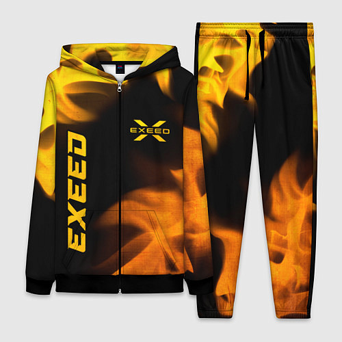 Женский костюм Exeed - gold gradient: надпись, символ / 3D-Черный – фото 1