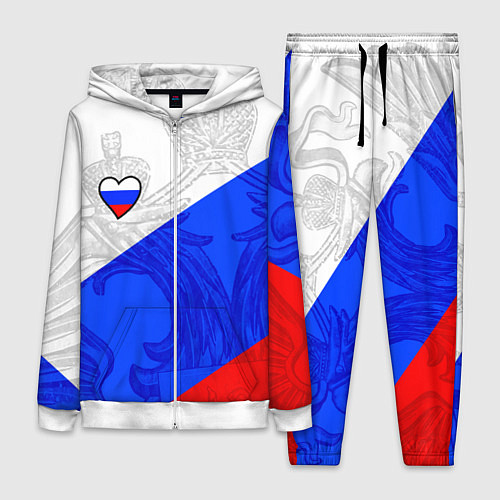 Женский костюм Сердечко - Россия / 3D-Белый – фото 1