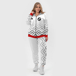Женский 3D-костюм BMW m power - белый, цвет: 3D-красный — фото 2