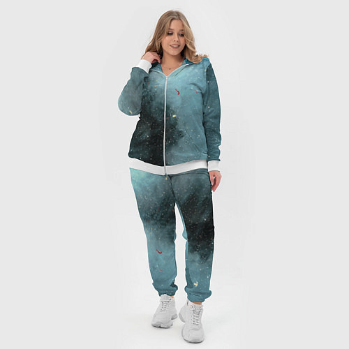 Женский костюм Синий дым и остатки красок / 3D-Белый – фото 4