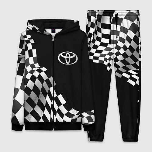 Женский костюм Toyota racing flag / 3D-Черный – фото 1