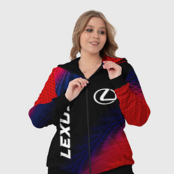 Женский 3D-костюм Lexus красный карбон, цвет: 3D-черный — фото 2