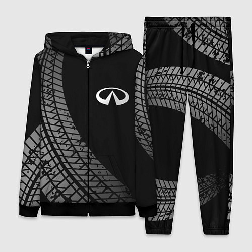 Женский костюм Infiniti tire tracks / 3D-Черный – фото 1