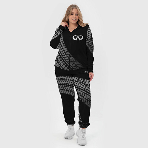 Женский костюм Infiniti tire tracks / 3D-Черный – фото 4