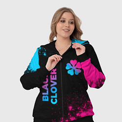Женский 3D-костюм Black Clover - neon gradient: надпись, символ, цвет: 3D-черный — фото 2