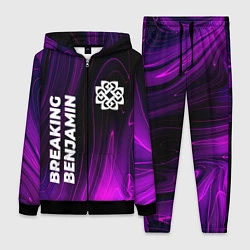 Женский 3D-костюм Breaking Benjamin violet plasma, цвет: 3D-черный