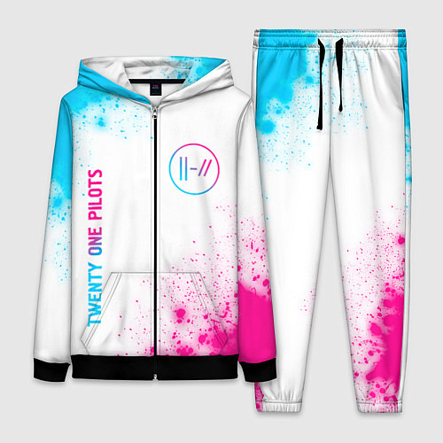 Женский костюм Twenty One Pilots neon gradient style: надпись, си / 3D-Черный – фото 1