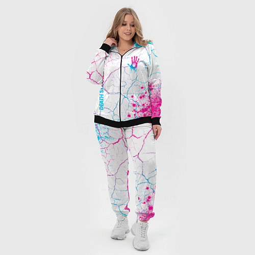 Женский костюм Death Stranding neon gradient style: надпись, симв / 3D-Черный – фото 4
