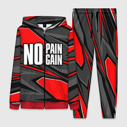Женский 3D-костюм No pain no gain - красный, цвет: 3D-красный
