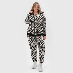 Женский 3D-костюм Полосатая шкура зебры, белого тигра, цвет: 3D-черный — фото 2