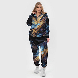 Женский 3D-костюм Бабочка краски узор, цвет: 3D-черный — фото 2